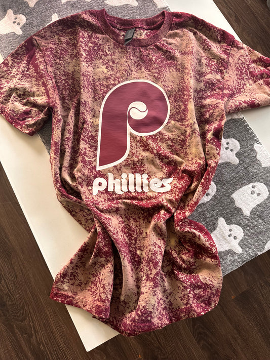 Phillies retro P hand dyed t-shirt