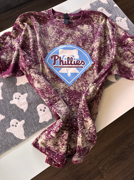 Phillies retro color T-shirt - hand dyed