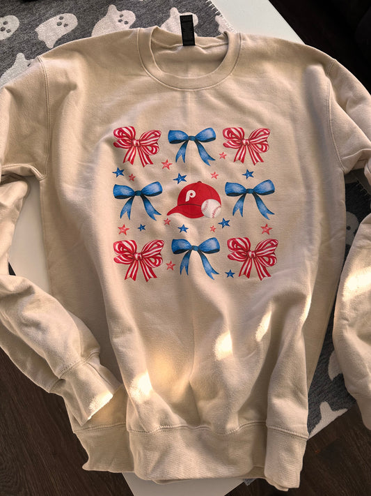 Phillies bow crewneck