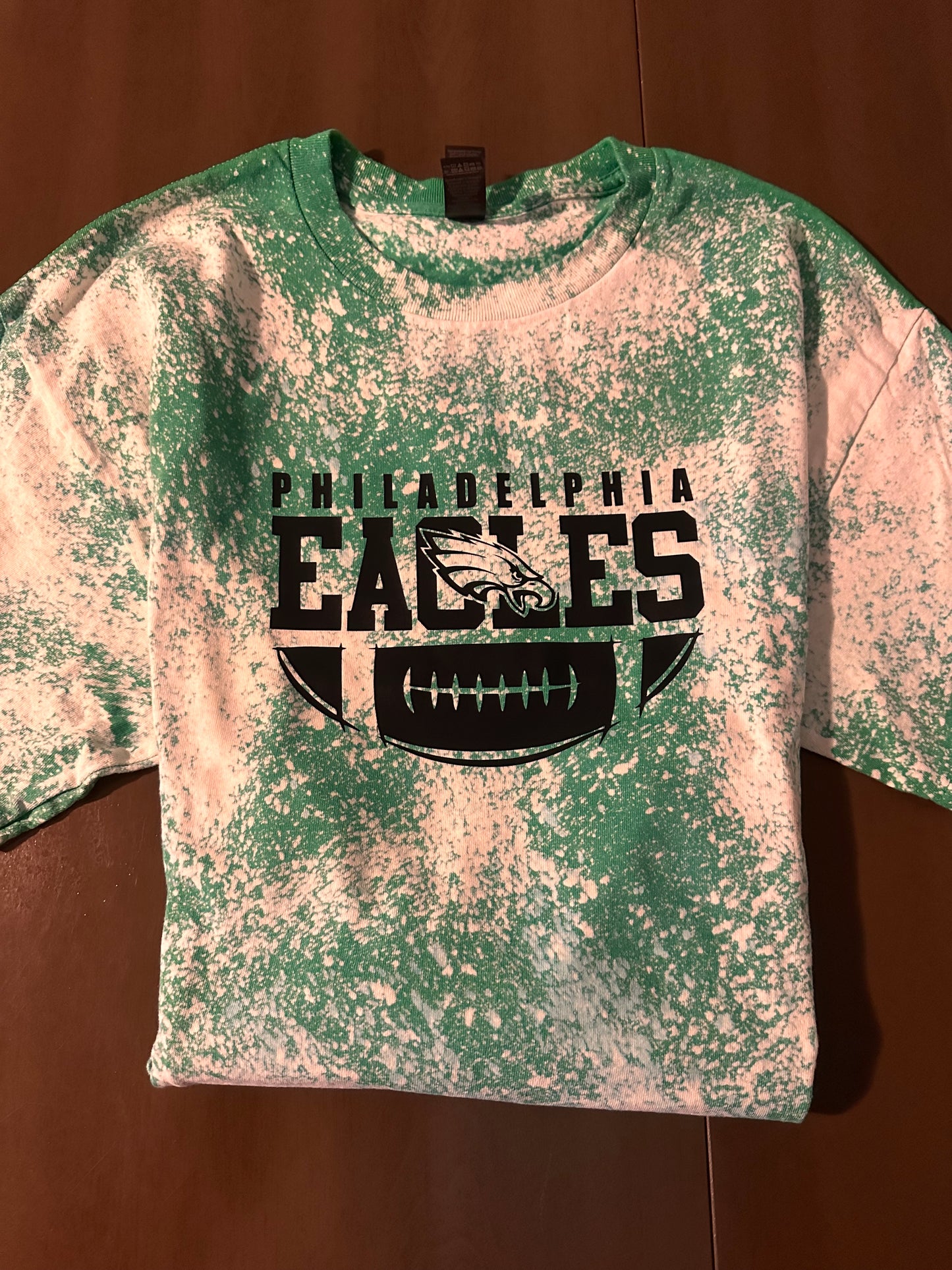 Eagles hand dyed football T-shirt