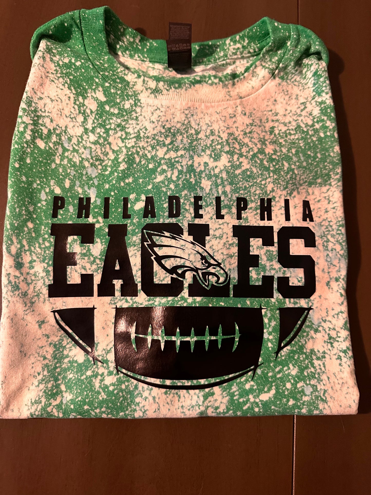 Eagles hand dyed football T-shirt