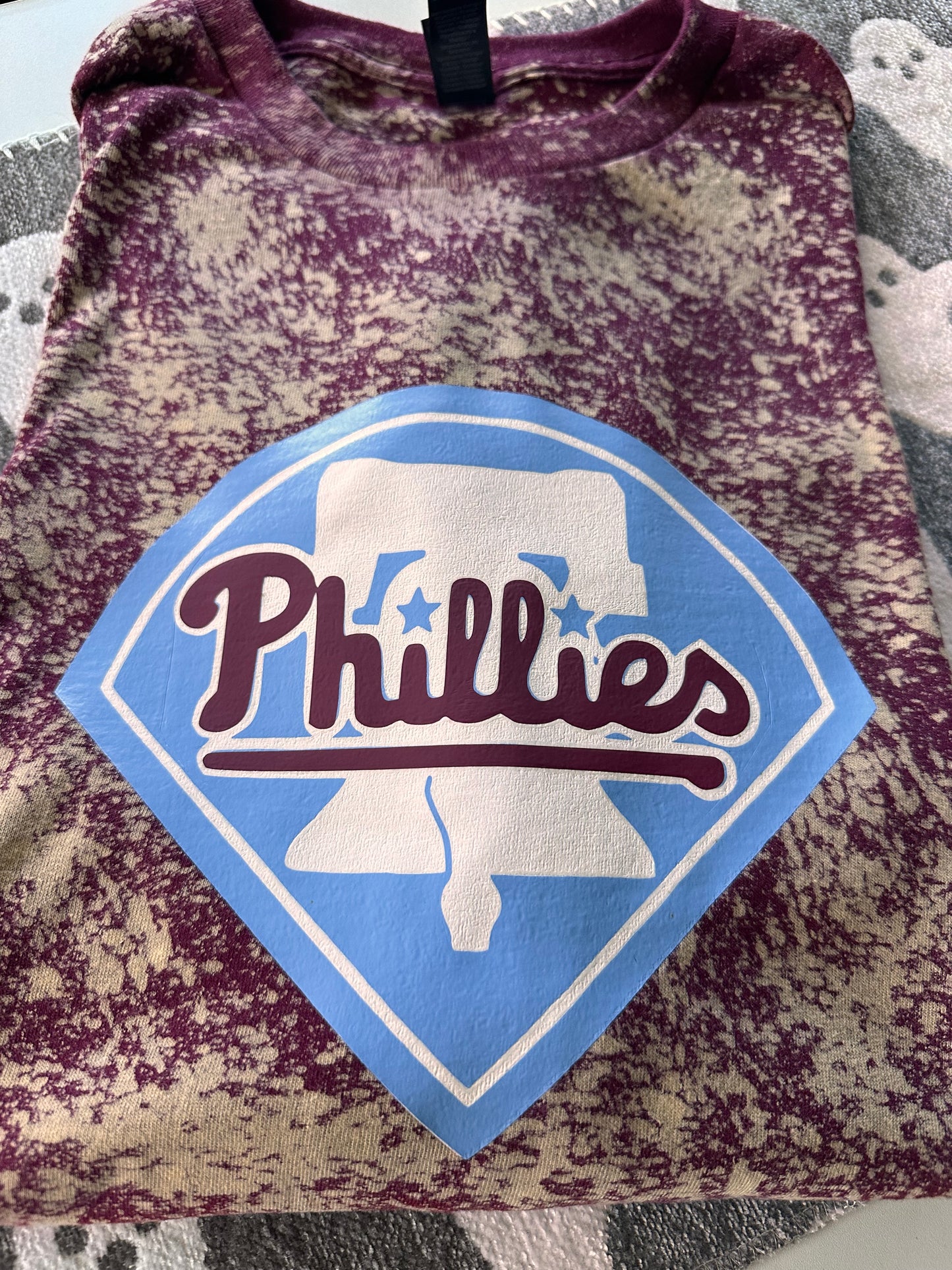 Phillies retro color T-shirt - hand dyed